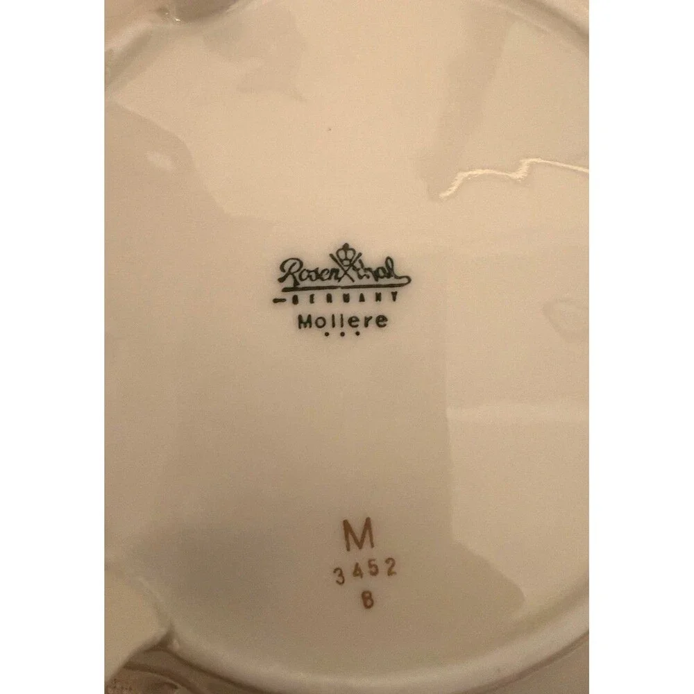 Rosenthal Group Classic Rose Candy Bowl Scalloped Edge Rose Floral Design